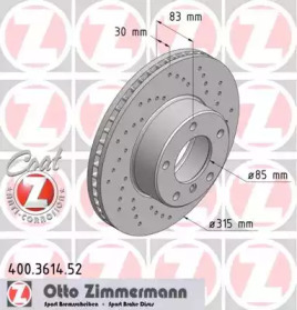 Тормозной диск ZIMMERMANN 400.3614.52