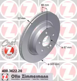 Тормозной диск ZIMMERMANN 400.3622.20