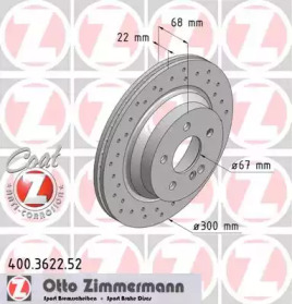 Тормозной диск ZIMMERMANN 400.3622.52