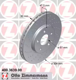 Тормозной диск ZIMMERMANN 400.3639.00