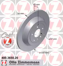 Тормозной диск ZIMMERMANN 400.3650.20