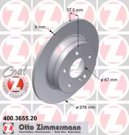 Тормозной диск ZIMMERMANN 400.3655.20