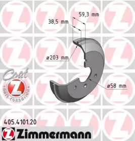 Тормозный барабан ZIMMERMANN 405.4101.20