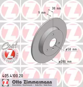 Тормозной диск ZIMMERMANN 405.4100.20