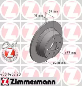 Тормозной диск ZIMMERMANN 430.1467.20