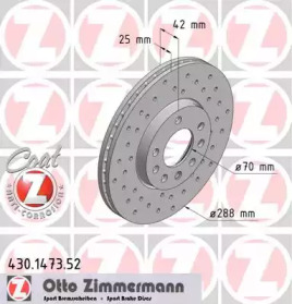 Тормозной диск ZIMMERMANN 430.1473.52