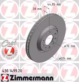 Тормозной диск ZIMMERMANN 430.1499.20