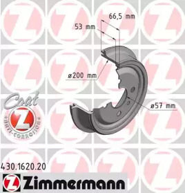 Тормозной барабан ZIMMERMANN 430.1620.20