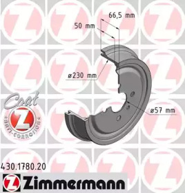 Тормозной барабан ZIMMERMANN 430.1780.20