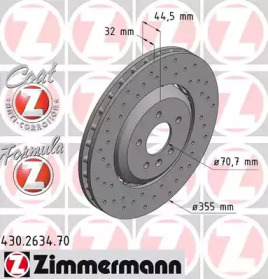 Тормозной диск ZIMMERMANN 430.2634.70