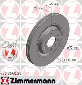 Тормозной диск ZIMMERMANN 430.2640.20