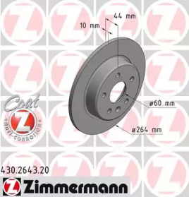 Тормозной диск ZIMMERMANN 430.2643.20