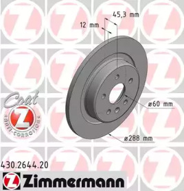 Тормозной диск ZIMMERMANN 430.2644.20