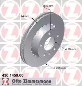 Тормозной диск ZIMMERMANN 430.1459.00