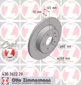 Тормозной диск ZIMMERMANN 430.2622.20