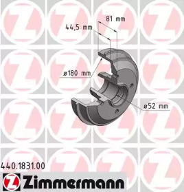 Тормозный барабан ZIMMERMANN 440.1831.00