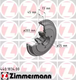 Тормозный барабан ZIMMERMANN 440.1834.00