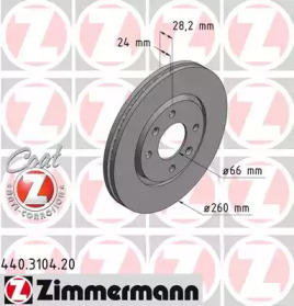 Тормозной диск ZIMMERMANN 440.3104.20