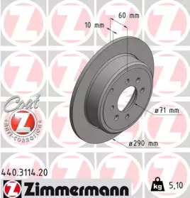 Тормозной диск ZIMMERMANN 440.3114.20