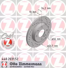 Тормозной диск ZIMMERMANN 440.2031.52