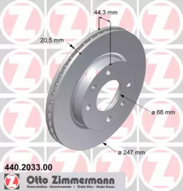 Тормозной диск ZIMMERMANN 440.2033.00