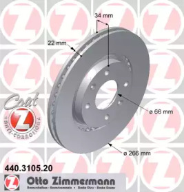 Тормозной диск ZIMMERMANN 440.3105.20