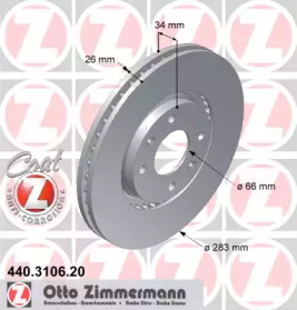 Тормозной диск ZIMMERMANN 440.3106.20