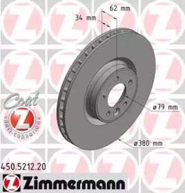 Тормозной диск ZIMMERMANN 450.5212.20