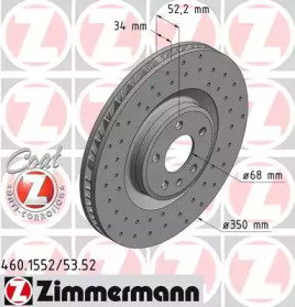 Тормозной диск ZIMMERMANN 460.1552.52