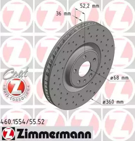 Тормозной диск ZIMMERMANN 460.1555.52