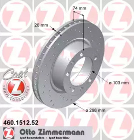 Тормозной диск ZIMMERMANN 460.1512.52