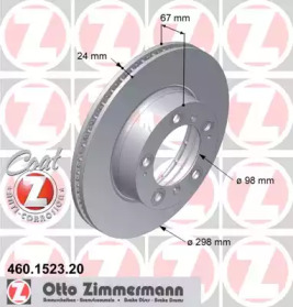 Тормозной диск ZIMMERMANN 460.1523.20