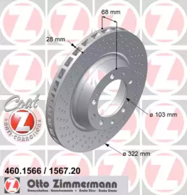 Тормозной диск ZIMMERMANN 460.1567.20