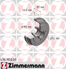 Тормозный барабан ZIMMERMANN 470.1850.00