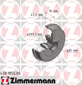 Тормозный барабан ZIMMERMANN 470.1855.00