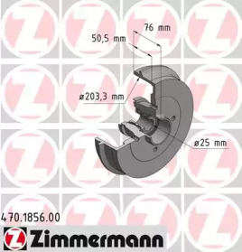 Тормозный барабан ZIMMERMANN 470.1856.00