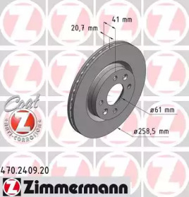 Тормозной диск ZIMMERMANN 470.2409.20