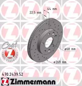 Тормозной диск ZIMMERMANN 470.2439.52