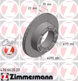 Тормозной диск ZIMMERMANN 470.6620.20