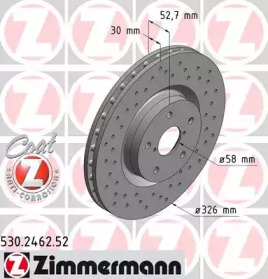 Тормозной диск ZIMMERMANN 530.2462.52