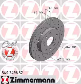 Тормозной диск ZIMMERMANN 540.2496.52