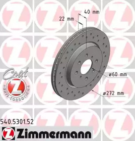 Тормозной диск ZIMMERMANN 540.5301.52