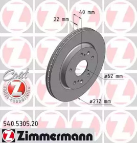 Тормозной диск ZIMMERMANN 540.5305.20