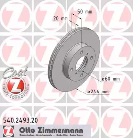 Тормозной диск ZIMMERMANN 540.2493.20