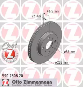 Тормозной диск ZIMMERMANN 590.2808.20