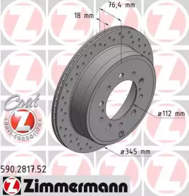 Тормозной диск ZIMMERMANN 590.2817.52