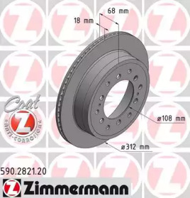 Тормозной диск ZIMMERMANN 590.2821.20