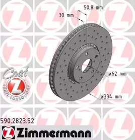 Тормозной диск ZIMMERMANN 590.2823.52