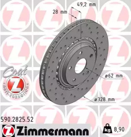 Тормозной диск ZIMMERMANN 590.2825.52