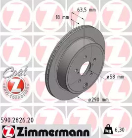 Тормозной диск ZIMMERMANN 590.2826.20